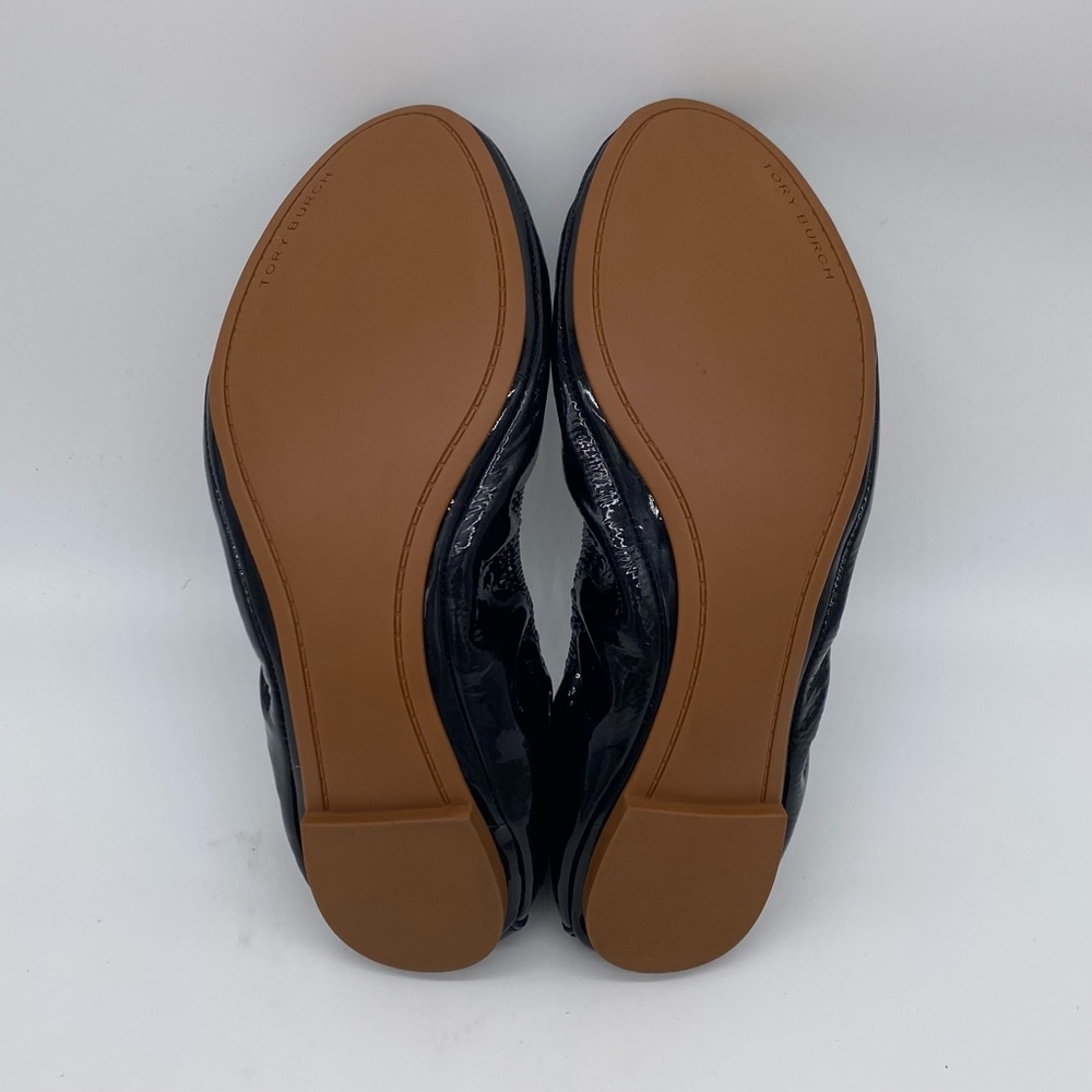 Tory Burch Eddie Black Patent Leather Ballet Flats - Picture 14 of 14